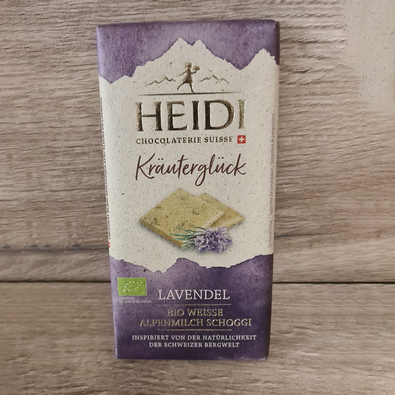 Bio Weisse Alpenmilch Schoggi Lavendel